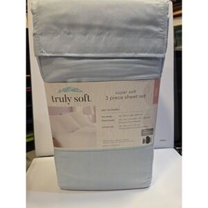 Truly Soft Sheet Set Wrinkle Resistant Size Twin Baby‎ Blue